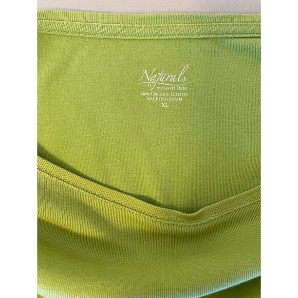 Naturals Coldwater Creek Women's Lime Green Pullover‎ Blouse Size XL - Picture 9 of 12